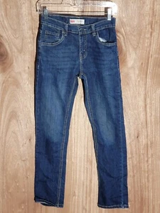 levis 511 jeans size 14 reg performance slim straight stretch mid rise dark blue - Picture 1 of 12