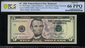 2006 $5 FRN IE00011000C P.C.G.S #66PPQ - Picture 1 of 3