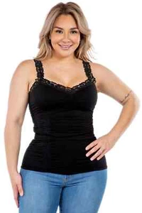 M. Rena Lace Seamless Camisole Corset Look. One Size Plus - Picture 1 of 3