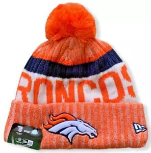 Denver Broncos Beanie Cap Hat New Era Winter NFL Orange New Free Shipping - Picture 1 of 2