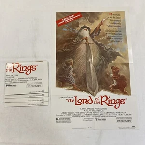 *NUEVO* 1978 SEÑOR DE LOS ANILLOS ORIGINAL SIN USAR 27x41 PÓSTER DE PELÍCULA RARO THORN EMI - Imagen 1 de 6
