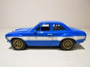 Mint 1:24 Scale JADA Fast & Furious Blue 1974 Ford Escort Diecast Car - Picture 1 of 11