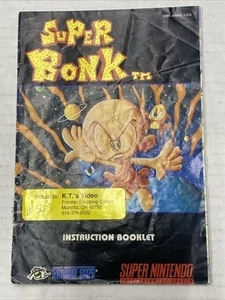 Super Bonk Super Nintendo SNES Instruction Manual - Picture 1 of 2