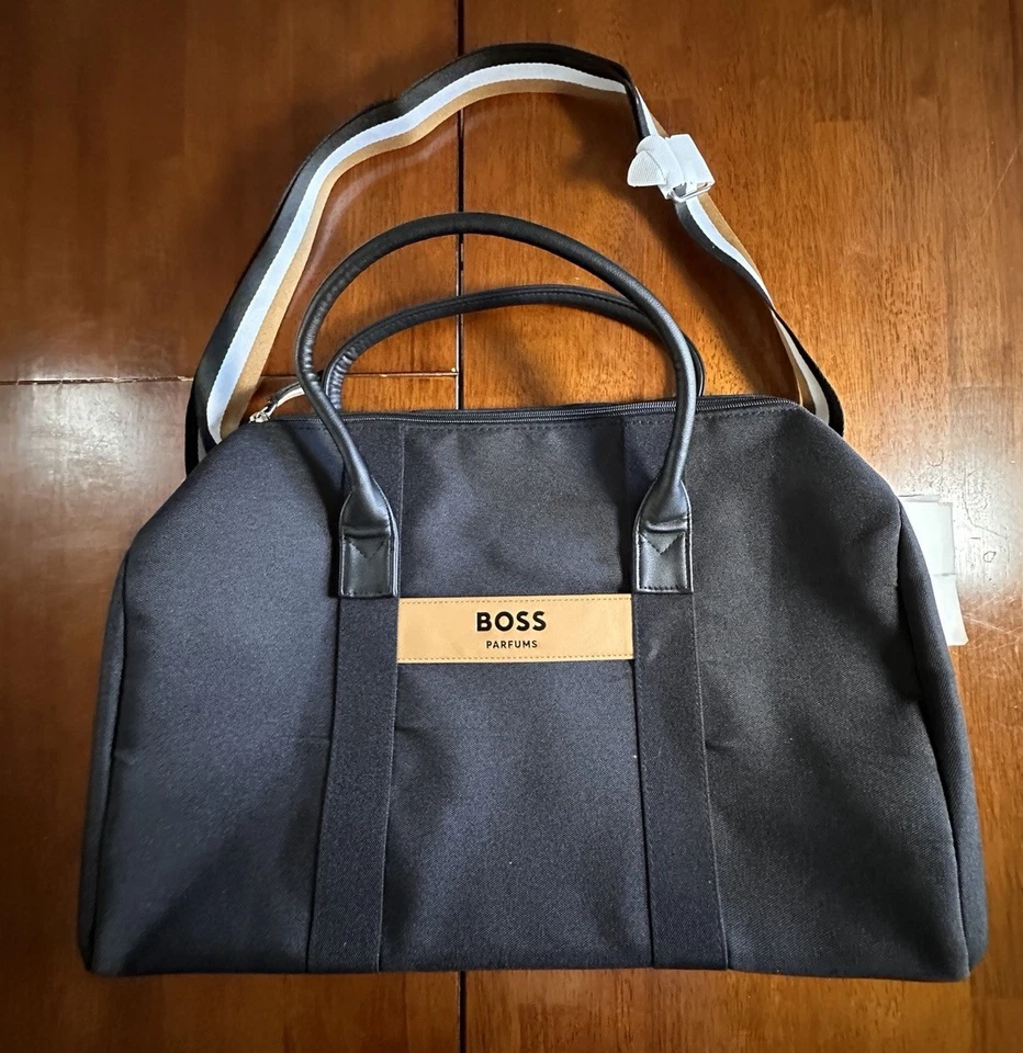 Bolso de Viaje de Fin de Semana Grande de Lona Perfumes Hugo Boss para Hombre Negro Nuevo con Etiquetas Foto 1 de 4