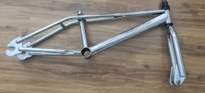 Vintage 1991 Mid school chrome HARO BMX frame and fork RO-L911261 - Picture 1 of 16