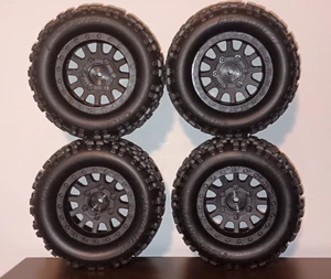 Brand new set of 4 Team Associated Rival MT10 V2 Tires & 12mm Hex Wheels no caps - Picture 1 of 1
