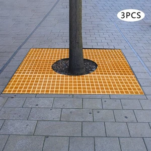 Cubiertas de rejilla modernas, rejilla de piso industrial, cubiertas de rejilla de drenaje amarillas - Imagen 1 de 24