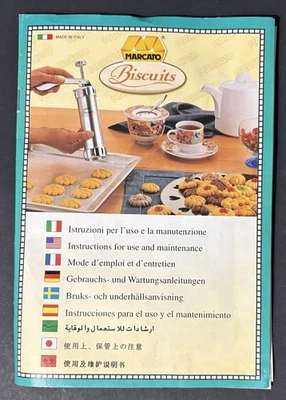 Marcato Galletas Galletas Prensa Instrucciones de Repuesto Solo Pieza Foto 1 de 2