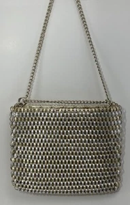 Vintage 1960s Paco Rabanne for Walborg Gold Silver Woven Chain Purse Hong Kong - Picture 1 of 23