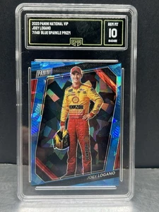 2023 Panini National Convention VIP Joey Logano Blue Sparkle /149 GMA 10 GEM - Picture 1 of 3