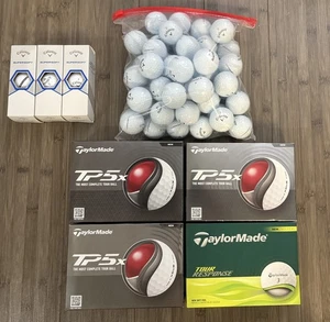 New Lot of 8 Dozen Taylormade TP5x Tour Response Callaway Chrome Soft Golf Balls - Picture 1 of 5