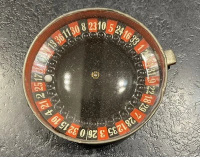 Vintage Spring-loaded Roulette Wheel Only Toy Roulette Game Working - Image 1 of 4
