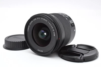 Lente zoom Canon EF-S 10-18 mm f/4,5-5,6 IS STM con tapas [Exc+++++] de JAPÓN #2993 Foto 1 de 4