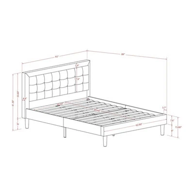 Juego de dormitorio East West Furniture Fannin de madera de 3 piezas en beige bruma/blanco Foto 1 de 4