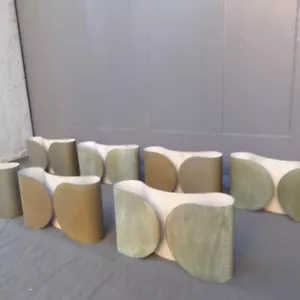Flos Foglio Scarpa Anni 70 Originale x 7 pezzi prima edizione ossidata naturale - Foto 1 di 10