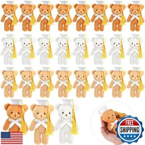 Sotiff 24 Pcs Mini Graduation Bear Plush Gift Stuffed Animal with Cap Gift fo - Picture 1 of 5