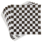 300 Pack Checkered Wax Paper Sheets, Black and White Deli Basket Liner, 12x12