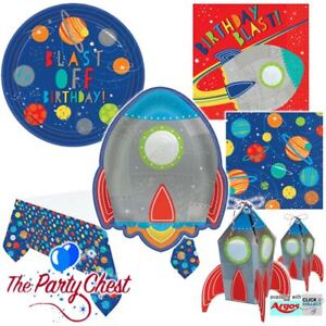 BLAST OFF SPACE PARTY TABLEWARE Outter Space Planets Birthday Party Tableware