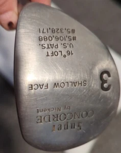 Nickent Super Concorde Shallow Face 3 Wood 16 Degree Loft Graman Graphite Lamkin - Picture 1 of 6