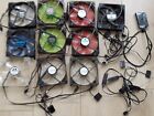 10 X working  fans (Red,blue,green Led) + RGB hub, 3 Controllers, Extra Wires