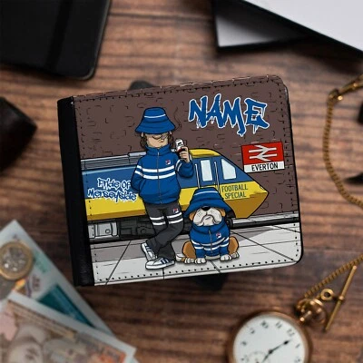 THEFANATICS Personalised Everton Wallet Football Bi Fold Coin Card Casual Retro Gift FTW25