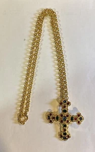 MVH Maltese Jeweled Cross Necklace Michaela Von Habsburg Cabochon Stones - Picture 1 of 12