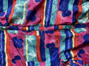 EVR Track Vintage 80s Women’s Lg Windbreaker Floral Colorblock Nylon Swoosh C48 - Picture 1 of 6