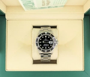2000 Rolex Submariner Date 16610 Black Dial  SEL SS Oyster With Papers 40mm - Picture 1 of 11