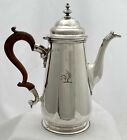 Georgian, George II, silver coffee pot, London 1744 Richard Bayley, 27 troy ozs