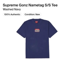 supreme gonz nametag s/s top Washed Navy - Bild 1 von 1