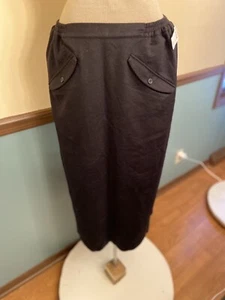 Gorgeous Eskandar 100% Baby Camel Hair Partially Lined Maxi Skirt 2 Dark Navy - Picture 1 of 5