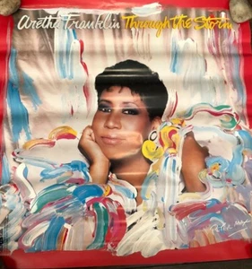 PÓSTER ARISTA RECORDS 24"" X 24"" SOUL ARETHA FRANKLIN THROUGH THE STORM - Imagen 1 de 1