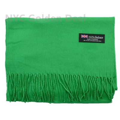 Venta al por mayor Lote Hombres Mujeres 100% CACHEMIRA Bufanda Escocia Color Sólido Puro Lana Suave Foto 1 de 2