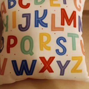 Alphabet ABC's Pillow Kids Room Decor NEW Educational Decorational Two-Sided 