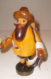 Figura vintage Erzgebirge TAILOR uomo fumè bruciatore di incenso legno 8" NUOVO - Foto 1 di 3