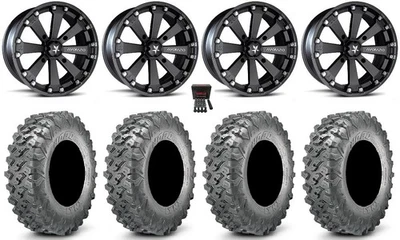 MSA Kore 14" Wheels Black 32" Lynx SXS Tires Yamaha Viking Wolverine - Image 1 of 4
