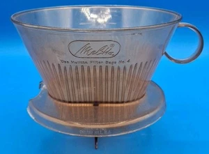 Melitta Coffee No 4 Plastic Cone Filter Top Pour Over Replacement Part Amber Tea - Picture 1 of 6