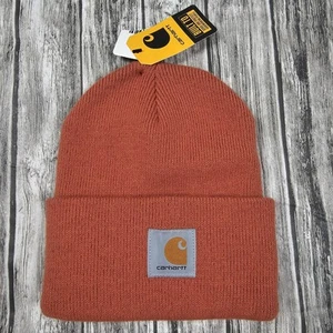 NEW! Carhartt Acrylic Knit Cuffed Beanie Adult One Size Terracotta Model A18 - Picture 1 of 3