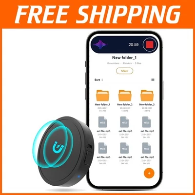 128GB Voice Recorder - 1600Hr Recording, 70Hr Battery, USB-C - Image 1 of 4