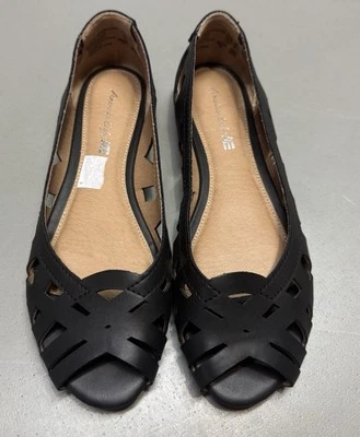 New American Eagle Women's Slip On Sandals Shoes Flat Black - Size 6.5M - Изображение 1 из 4