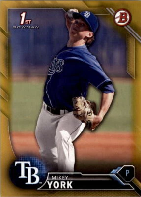 2016 Bowman Draft Gold #BD119 Mikey York /50 - NM-MT - Image 1 of 2