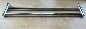 Quality chrome towel rail wall mounted 55cm wide 11cm deep, immaculate condition - Picture 1 of 7