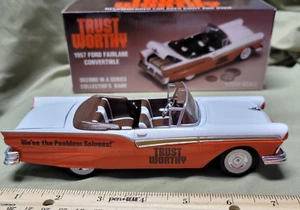 Vintage Trustoworthy Hardware 1957 Ford Fairlane Convertible bank w/key - Picture 1 of 8