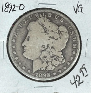 1892-O MORGAN SILVER DOLLAR ~ VG ~NICE COIN~ - Picture 1 of 2
