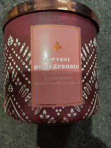 Bath and Body Works Harvest Pomegranite 3 wick Candle - Picture 1 of 2