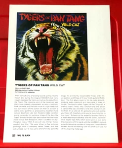 Tygers Of Pan Tang Wild Cat/Blue Oyster Cult Album Cover Art PICTURE/PRINT 12"x9 - Bild 1 von 4