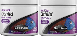 SEACHEM NutriDiet Cichlid Fish Food Flakes Probiotic Formula 50 gm 2X - Picture 1 of 5