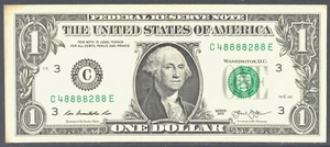 Liar's Poker $1.00 Bank Note in Fine Condition - Six 8's, Series 2003 - Imagen 1 de 2