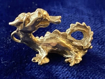 14K Yellow Gold Dragon Charm - Image 1 of 4