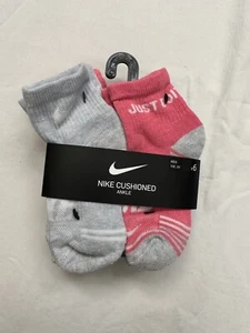 NIKE CUSHIONED ANKLE KIDS SOCKS SIZE 10C -3y 6PACK FREE SHIPPING - Picture 1 of 9